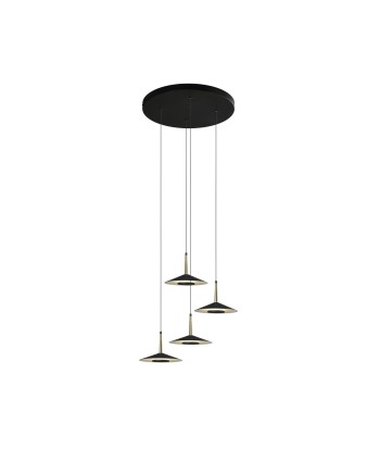 ORION * COLGANTE CIRCULAR NEGRO/CUERO  4L LED  32W  3000K